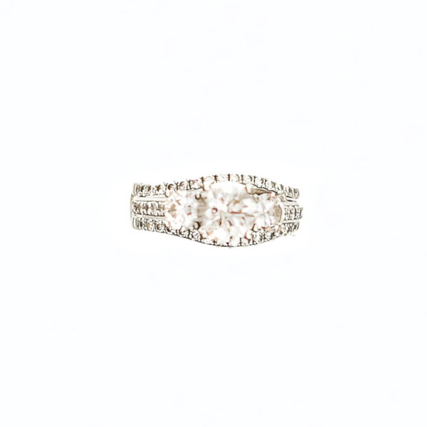 Gold Diamond Pave Wedding Ring