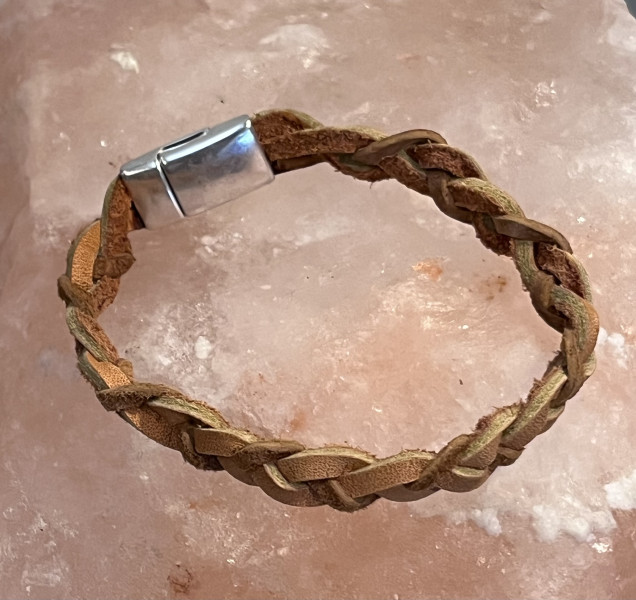 Tan Leather Bracelet 9 inches